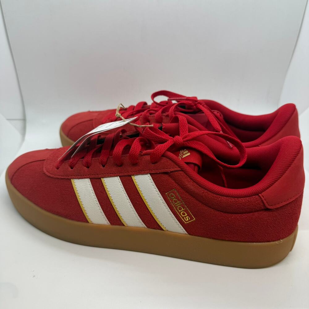 Adidas VL Court 3.0 Athletic Sneakers Men's Size US 11.5 Red Low Top IH6562